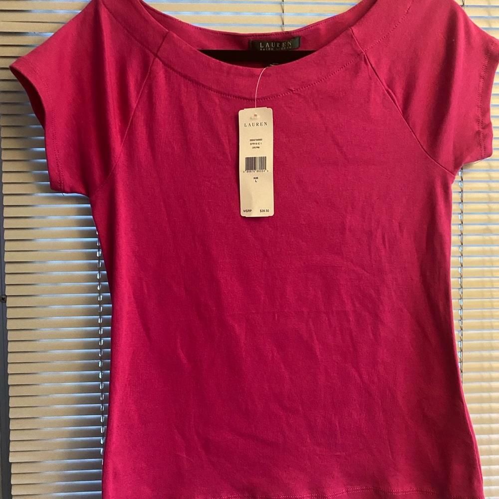 Pink large Ralph Lauren t shirt